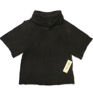 On Fire Turtleneck Sweater Womens Medium Brown Short Sleeve New NWT